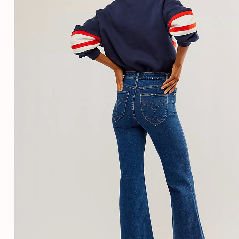 Free People Blue Flare Jeans